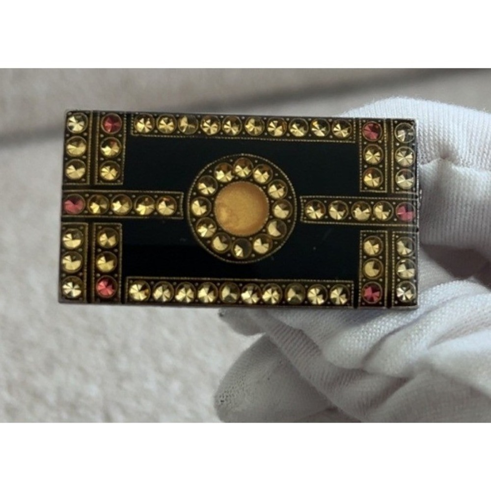 Jewelry Vintage Brooch Catherine Popesco France Enamel Rhinestones - Picture 7 of 7